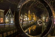 Centrum van Edam in avondlicht (Noord-Holland) van Sjaak van Etten thumbnail