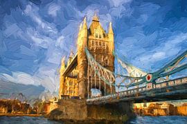 Tower bridge in London as a painting by Patricia Hofmeester