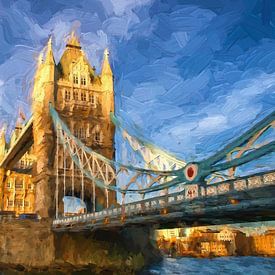Die Tower Bridge in London als Gemälde von Patricia Hofmeester