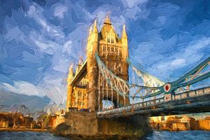 Die Tower Bridge in London als Gemälde