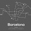 Métro de Barcelone Gris Foncé sur MDRN HOME