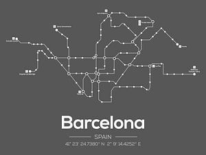 Barcelona Metro Dunkelgrau