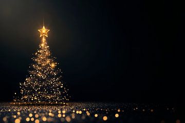 Kerstboom glamour van Poster Art Shop