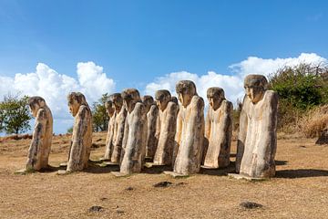 Martinique, gathering of slaves at the Anse Caffard memorial by AidasignArt