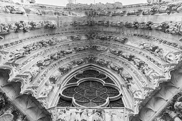 Grote ingang van de kathedraal van Reims, Frankrijk van Imladris Images