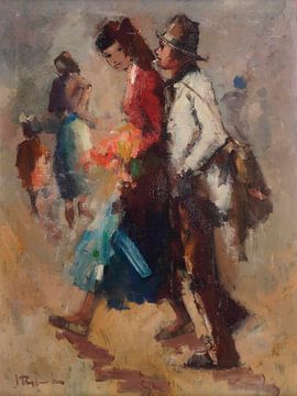 A Couple Out For a Stroll van Antonije Lazovic