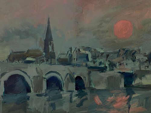 Mistige zon in de morgen