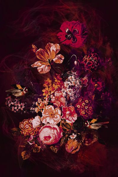 Flowers in Voile by Helga Blanke