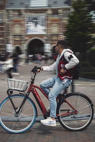 Le cycliste (couleur) par van Veen Allround Photography