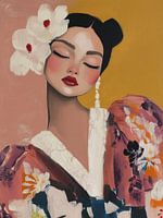 Modern portrait in pastel colours