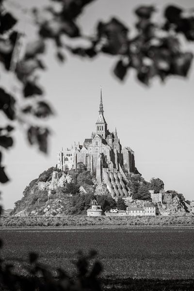 Getijdeneiland  Mont Saint-Michel in Noramandië van Melissa Peltenburg