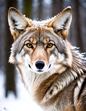 Le coyote en hiver sur Mellow Art