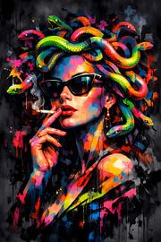 Neon Medusa Attitude – Énergie mythique rebelle