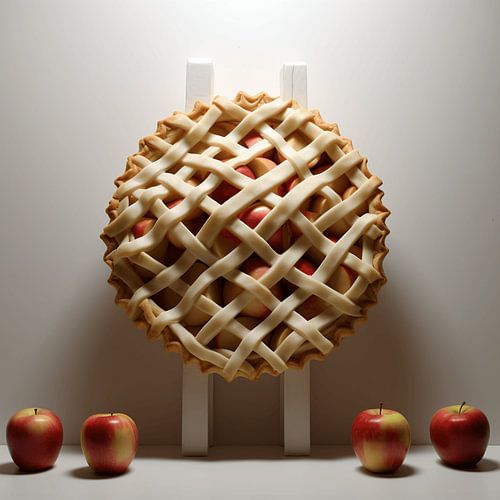 Delicious apple pie as art, that will taste.