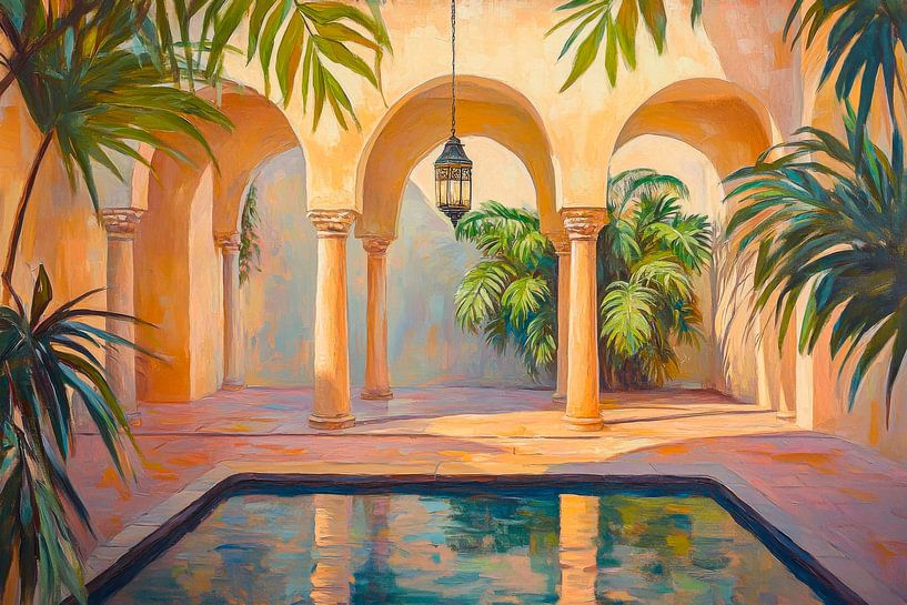 Piscine dans l'oasis par Poster Art Shop