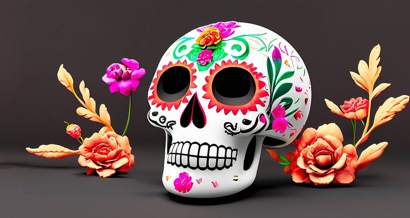 Mexican Totenkopfschädel von Mustafa Kurnaz