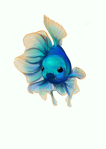 Digitale Kunst Schleierfisch