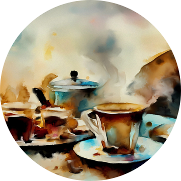 Stilleven met koffie en thee | Een momentje voor jezelf van MadameRuiz