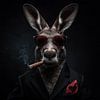 Kangourou avec un cigare et des lunettes de soleil sur TheXclusive Art
