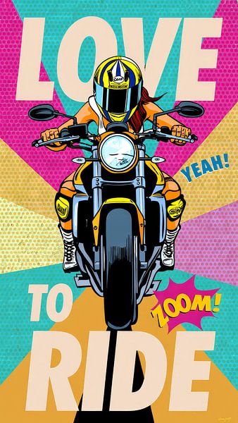 LOVE TO RIDE - Voller Fokus von MotorPoster