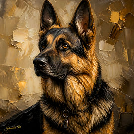 German Shepherd dog by Johannas Art Creations