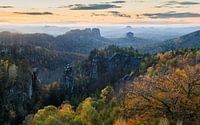 Sonnenuntergang in der Sächsischen Schweiz von Nils Steiner Miniaturansicht