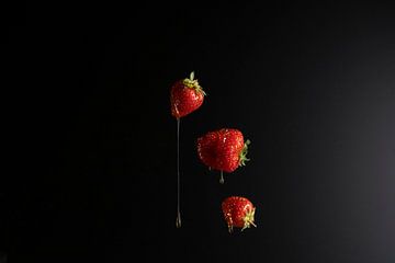 Food, aardbeien met suiker van Gaby Hendriksz