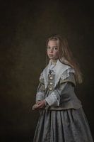 "Het meisje gekleed in het blauw"  Naar de oude Hollandse meester Johannes Corneliszoon Ve