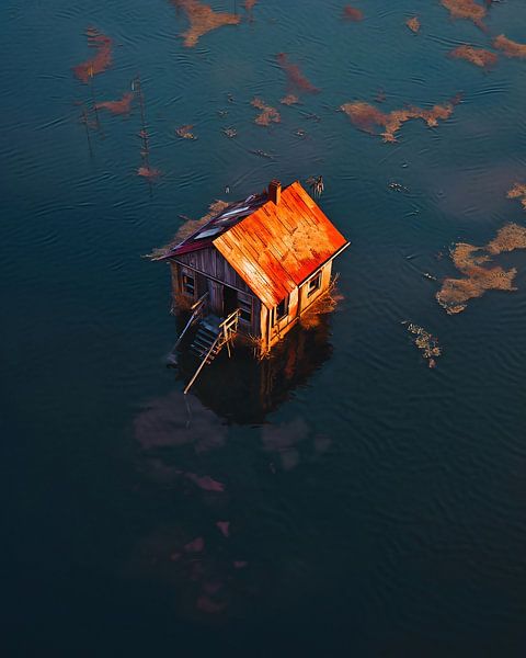 Maison dans le lac par fernlichtsicht