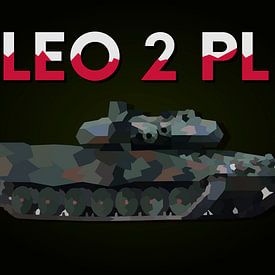 Léopard 2PL Low Poly Art Tank sur Maldure -