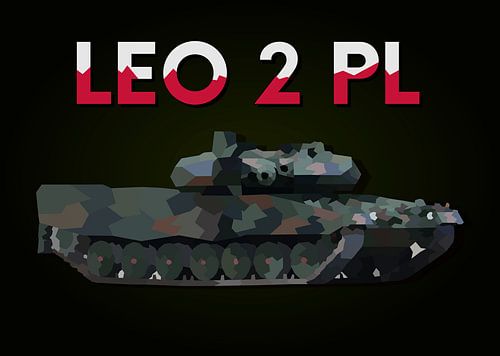Leopard 2PL Low Poly Art Tank