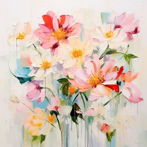 Boeket in verschillende warme kleuren