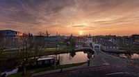 Zonsopkomst boven Leiden van Martijn van der Nat thumbnail