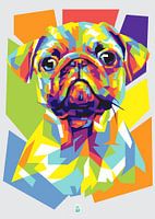 Mopshond WPAP Kunst