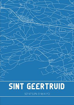 Blaupause | Karte | Sint Geertruid (Limburg) von Rezona
