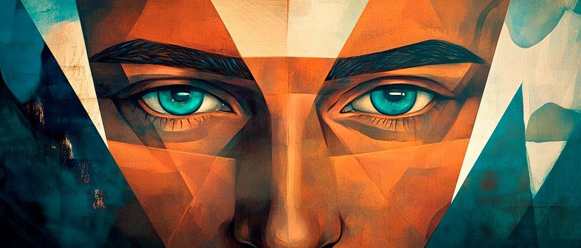 Blick in die Seele – Farbenpracht  Geometrie der Emotionen  von Poster Art Shop