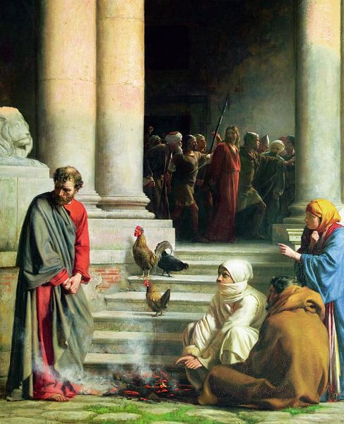 Carl Bloch,The Denial of Peter by finemasterpiece