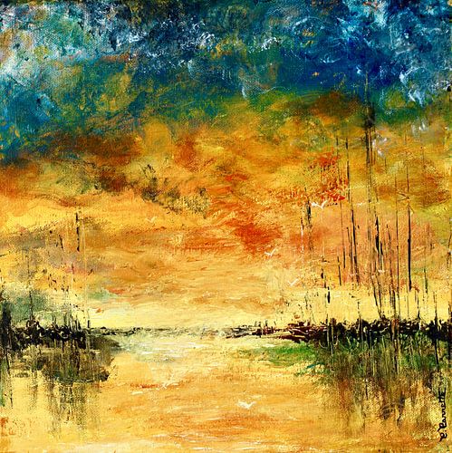 Zonsondergang op de haven