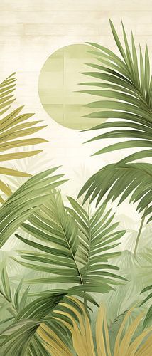 Salie Groen Boho Abstract