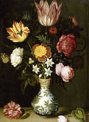 Stilleven met bloemen in een Wan-li Vaas, Ambrosius Bosschaert