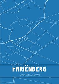 Blueprint | Carte | Mariënberg (Overijssel) sur Affiches de lieux