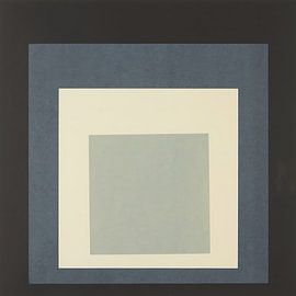 josef albers - Homage to the Squar, black, grey, golden by Vivanne