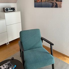 Klantfoto: Promenade van Torbole aan het Gardameer van Voss fotografie, op canvas