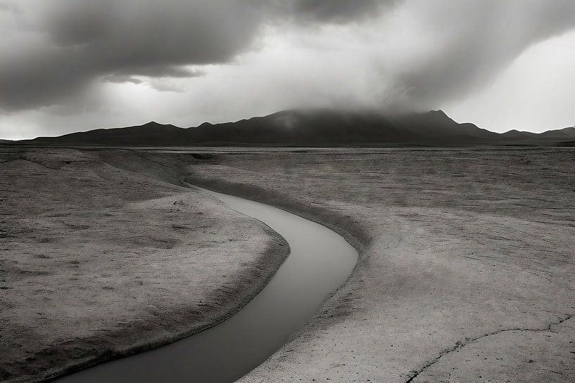 Kaal woestijnlandschap van Frank Heinz