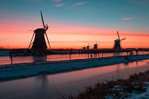 Kinderdijk winter 5 van Nuance Beeld