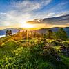 Lever de soleil printanier sur l'alpage de Lackenalm sur Christa Kramer