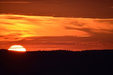 A sunrise on an autumn morning by Claude Laprise