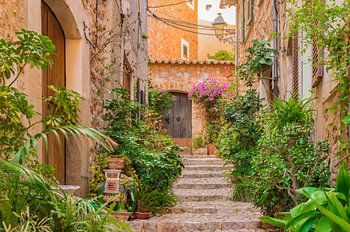 Old famous village of Fornalutx on Majorca, Spain Balearic Islands