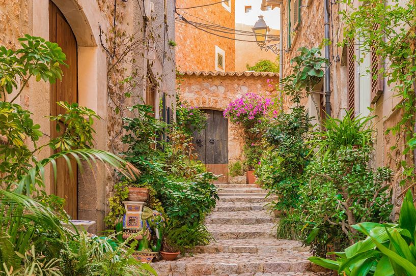 Oud beroemd dorp van Fornalutx op Majorca, Spanje Balearen van Alex Winter