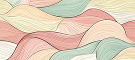 Pastel Harmony | Harmonious Curved Pastel Art by Modern Collection